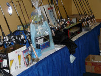 One of the tables of door prizes. (2008)